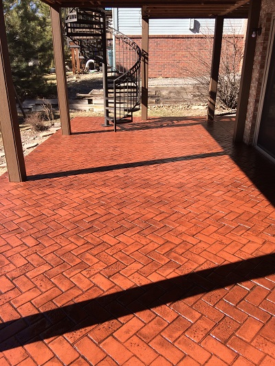 Brick Effect stamped concrete