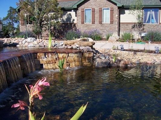 Boulder retaining walls and rock work.