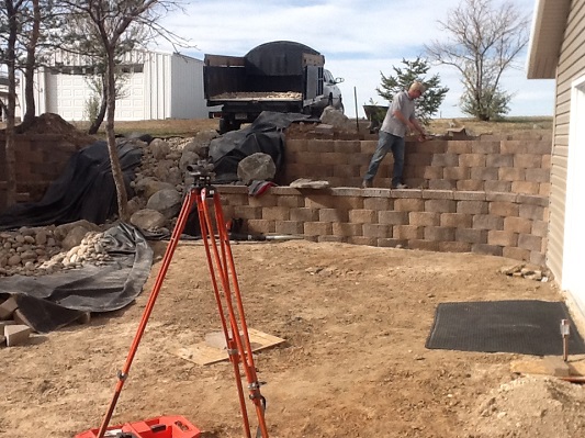 Natural boulder retaining walls